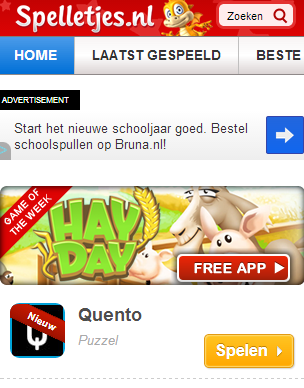 Quento op spelletjes.nl en voorbij de 200.000 downloads