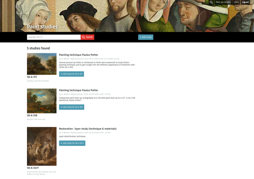 De Rijksmuseum Paint Sample Database